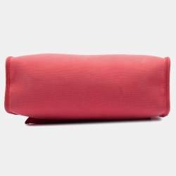 مملوكة مسبقًا Hermes Brown Pink Toile Herbag Zip 31