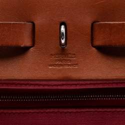 مملوكة مسبقًا Hermes Brown Pink Toile Herbag Zip 31