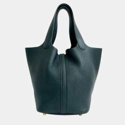 Pre Owned Hermes Green Clemence Picotin Lock 18