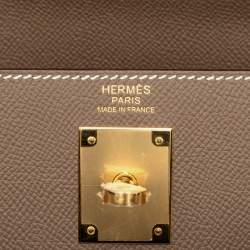 مملوكة مسبقًا Hermes Brown Epsom Kelly II Sellier 32