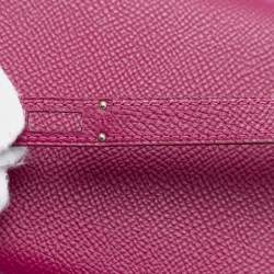 Pre Owned محفظة هيرمس كيلي إبسوم بنفسجي طويلة