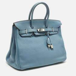 Pre Owned حقيبة هيرمس بيركين 35 جلد إبسون إيتان إكسسوار مطلي بلاديوم