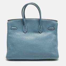 Pre Owned حقيبة هيرمس بيركين 35 جلد إبسون إيتان إكسسوار مطلي بلاديوم