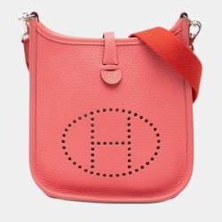 Pre Owned Hermes Pink Clemence Amazone Evelyne TPM 16