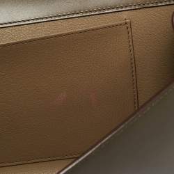 Pre Owned Hermes Medor 29 Vert Olive Box Leather Clutch