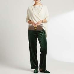 Pre Owned Hermes Medor 29 Vert Olive Box Leather Clutch