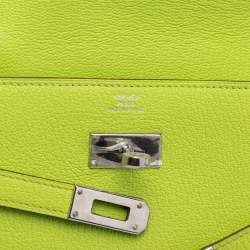 Pre Owned محفظة هيرمس كيلي لونج جلد ميسور شيفر أخضر