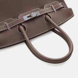 Pre Owned Hermes Brown Evercolor Shoulder Birkin Light 29