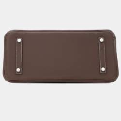 Pre Owned Hermes Brown Evercolor Shoulder Birkin Light 29