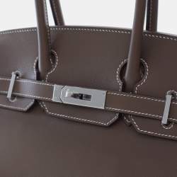 Pre Owned Hermes Brown Evercolor Shoulder Birkin Light 29