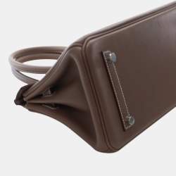 Pre Owned Hermes Brown Evercolor Shoulder Birkin Light 29