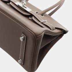 Pre Owned Hermes Brown Evercolor Shoulder Birkin Light 29