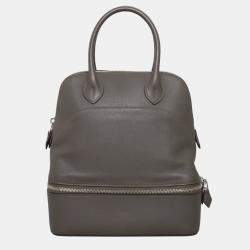 Pre Owned Hermes Grey Leather Bolide Secret Bag