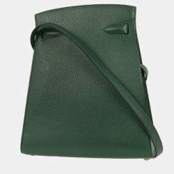 Pre Owned Hermes Kelly Sport MM Green Ardennes Calfskin Leather Shoulder Bag