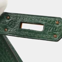 Pre Owned Hermes Kelly Sport MM Green Ardennes Calfskin Leather Shoulder Bag