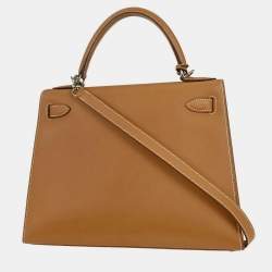 Pre Owned Hermes Natural Chamonix Kelly 28 Sellier 2way Handbag