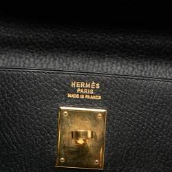 Pre Owned Hermes Black Ardennes Kelly Retourne 35