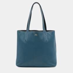 Pre Owned Hermes Blue Clemence Double Sens 28