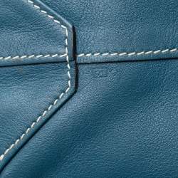 Pre Owned Hermes Blue Clemence Double Sens 28