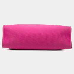 Pre Owned Hermes Blue Pink Toile Herbag Zip 31