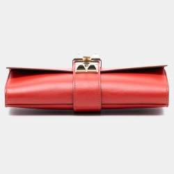مملوكة مسبقًا Hermes Red Tadelakt Medor Clutch 23