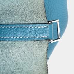 Pre Owned Hermes Blue Clemence Picotin Lock 18