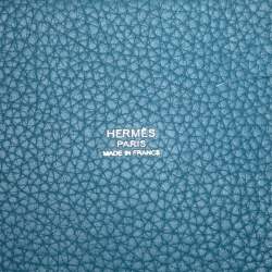 Pre Owned Hermes Blue Clemence Picotin Lock 18