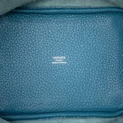 Pre Owned Hermes Blue Clemence Picotin Lock 18
