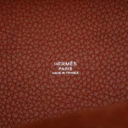 مملوكة مسبقًا حقيبة هيرمس بيكوتين لوك 18 بني، أصفر بيلور كليمونس وسويفت