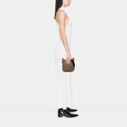 Pre Owned Hermes Black, Brown Clemence Evelyne TPM