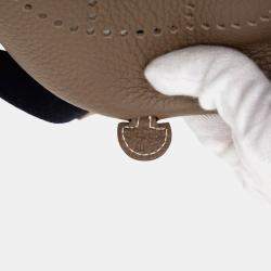 Pre Owned Hermes Black, Brown Clemence Evelyne TPM