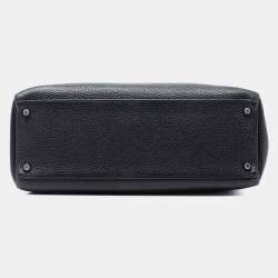 مملوكة مسبقًا Hermes Black Togo Kelly II Retourne 35