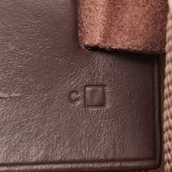 Pre Owned Hermes Herbag Cabas MM Natural/Chocolate Toile and Vache Hunter Bag