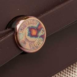 Pre Owned Hermes Herbag Cabas MM Natural/Chocolate Toile and Vache Hunter Bag