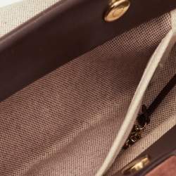 Pre Owned Hermes Herbag Cabas MM Natural/Chocolate Toile and Vache Hunter Bag