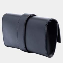 Pre Owned Hermes Black Tadelakt Medor Clutch 23