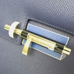 Pre Owned Hermes Verrou Epsom Leather Shoulder Bag Navy