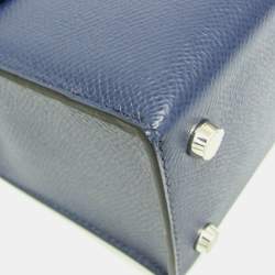 Pre Owned Hermes Verrou Epsom Leather Shoulder Bag Navy