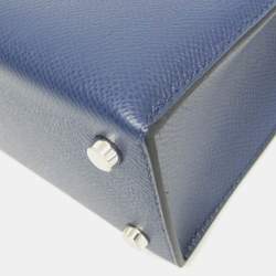 Pre Owned Hermes Verrou Epsom Leather Shoulder Bag Navy