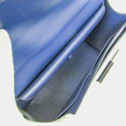 Pre Owned Hermes Verrou Epsom Leather Shoulder Bag Navy