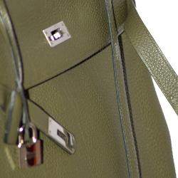Hermes Vert Veronese Togo Leather Palladium Hardware Kelly Retourne 35 Bag