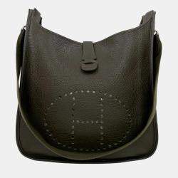 Pre Owned Hermes Brown Clemence Evelyne II 33