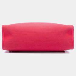 Pre Owned حقيبة هيرمس سحاب هيرباغ قماش وردية/سوداء 31