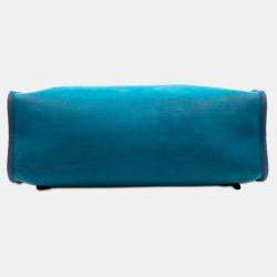 Pre Owned حقيبة هيرمس بلو، بني توايل هيرباج زيپ 31