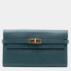 مملوكة مسبقًا Hermes Green Epsom Kelly Longue Wallet