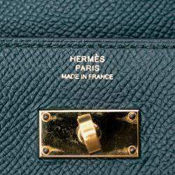 Pre Owned Hermes Green Epsom Kelly Longue Wallet