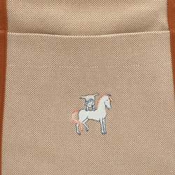 Pre Owned Hermes Cabriole Beige/Brown Canvas Nappy Tote Bag