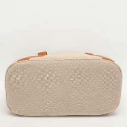 Pre Owned Hermes Cabriole Beige/Brown Canvas Nappy Tote Bag