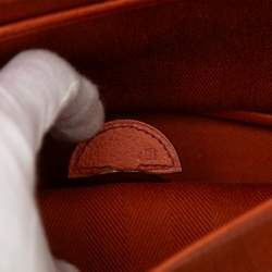 Pre Owned Hermes Orange Vache Liege and Toile Sac Colorado PM