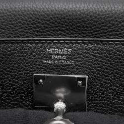 Pre Owned حقيبة هيرمس كيلي ريتورني جلد توغو أسود حجم 28
